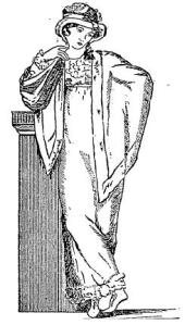 1811 Regency dress, New York Times illustration, 1913