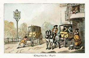 Rowlandson, White Hart Bagshot, 1790's