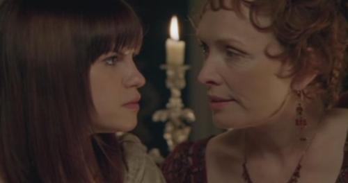 Lady Catherine de Bourgh warns Amanda, "You cannot have Fitzwilliam Darcy."