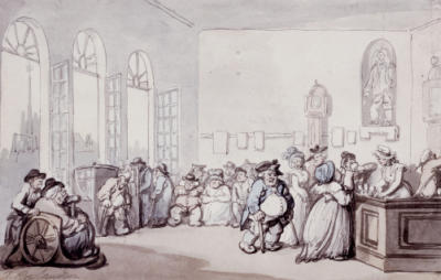 The Comforts of Bath, Rowlandson, The Pump Room, 1798