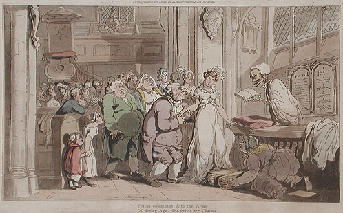 Satiric wedding scene, Thomas Rowlandson