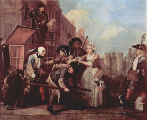 A Rake's Progress, Hogarth, Sedan Chair