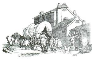 Kendall Flying Wagon, after Rowlandson