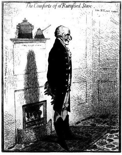 Comforts of a Rumford Stove, Gillray