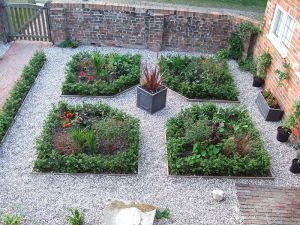 A modern parterre garden