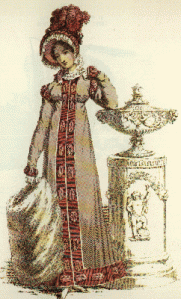 1819 Walking Dress, Ackermann's Repository
