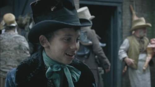 Oliver meets his first friendly Londoner, the Artful Dodger (Adam Arnold)
