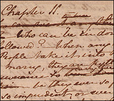 Sample of Persuasion in Jane Austen's handwriting