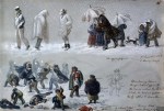scharf sketches of people in&nbsp;snow