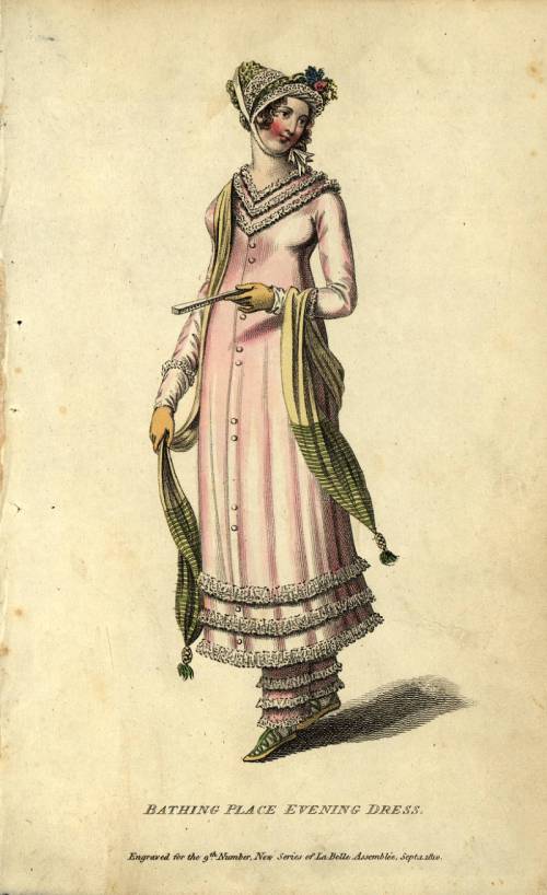 Bathing place evening dress, 1810