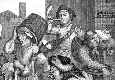 bell horn and shouts