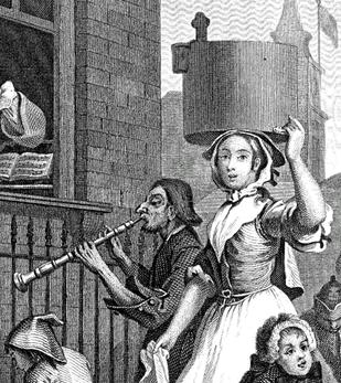 street musician and vendor