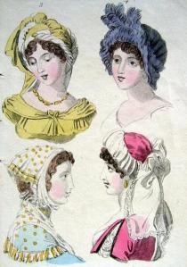 Ladies' bonnets, 1802