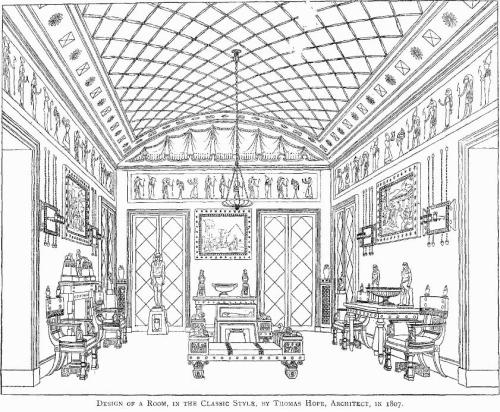 Design of a room, 1807, by Sir Thomas Hope