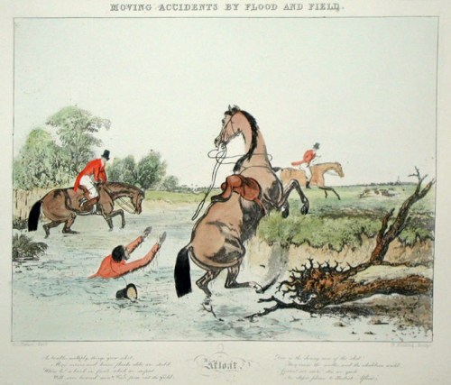 Moving accident by flood and field