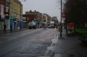 London Road today crossing what was Nelsons estate