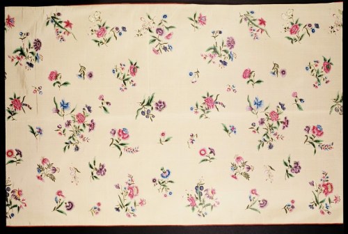 1810 woven silk with handpainted decorations chinese V_A
