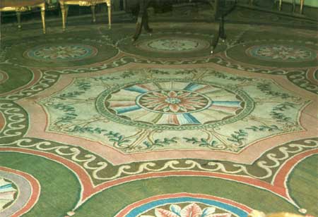 detail of Axminster carpet, music room, Harewood house