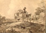 Drover with calves in a country cart gainsborough 1755