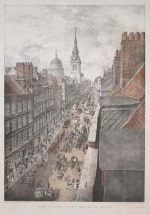 Cheapside in 1823. Engraved by T.M. Baynes from a drawing by W. Duryer.JPG