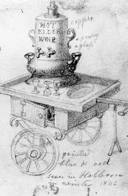 Detail, Elder Win Stand in Holborne, by George Scharff, 1842