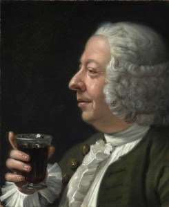 18th century red wine drinker, Franz Laktanz Graf Von Firmian