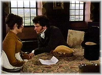 Mr. Darcy listens to Elizabeth about Lydia's predicament, then quietly goes about rectifying the situation and helping Lydia out of a scrape. A true romantic hero.