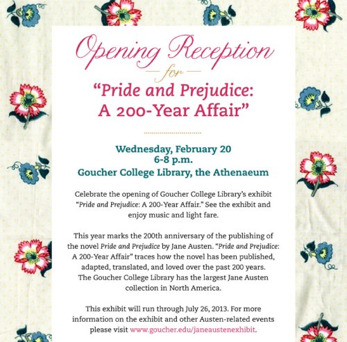 Pride and Prejudice Goucher