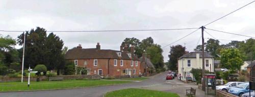 This is a slightly different angle of the scene, as if we were arriving from Chawton House. 