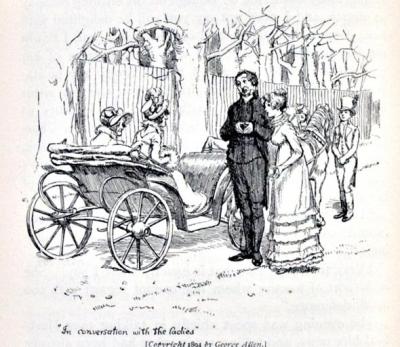 At the parsonage gate with Lady Anne her companion and the Collinses.