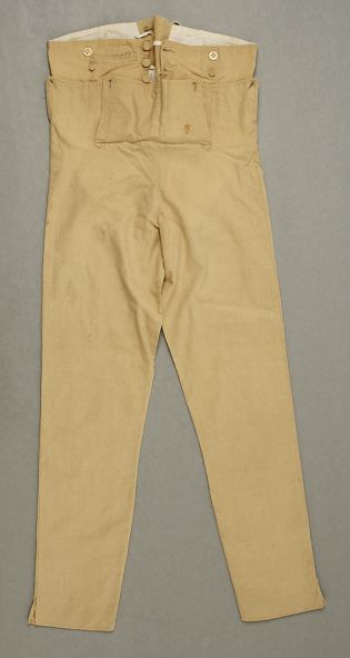 cotton trousers from 1800, Image @Met Museum, with slits up the seams.