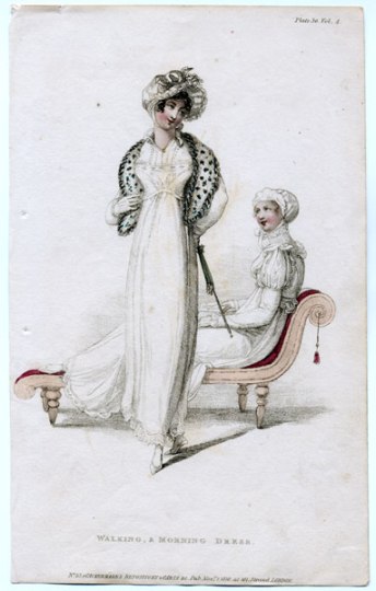 Ackermann, walking and morning dresses, 1810