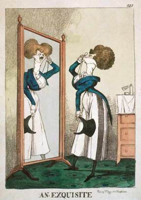 An exquisite wearing wide legged trousers