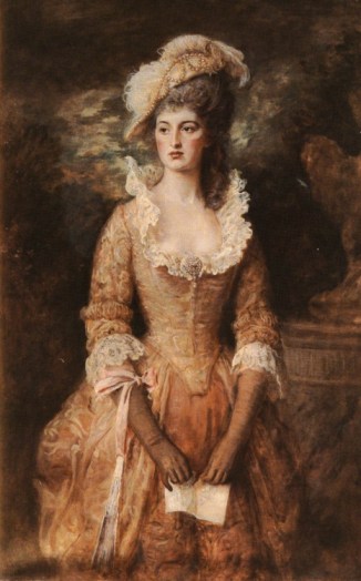 Lady CdeB much as I envision her in her younger years. Painting by Gainsborough.