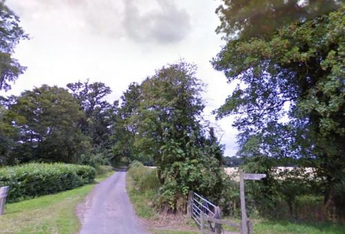 Another view of the lane near the church