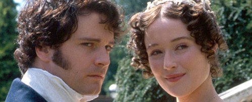 Colin Firth as Mr. Darcy and Jennifer Ehle as Elizabeth Bennet