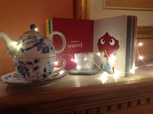 Poor Miss Bates is scared. Let's give her a cuppa, shall we?