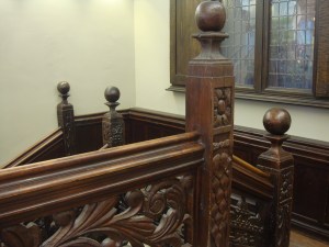 Kingston Market17th century staircase Jane probably walked up