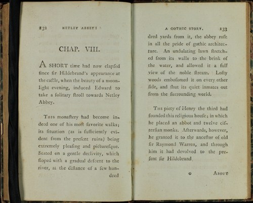 1795 Richard Warner wrote a potboiler entitled Netley Abbey, a Gothic Story in two volumes, featuring skullduggery at the abbey during the middle ages.