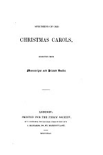 Fronticepiece of Christmas Carols by Thomas Wright, 1841