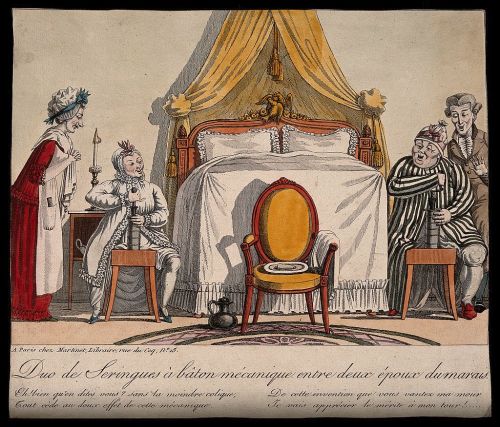 An_old,_rich_couple_enjoy_the_latest_fad_in_baton-powered_en_Wellcome_V0011705