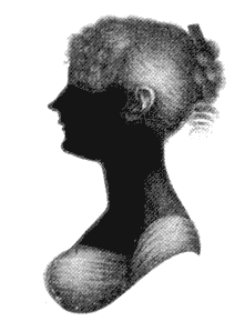 Silhouette of Cassandra Austen as a young woman. (1773-1845), sister of Jane Austen