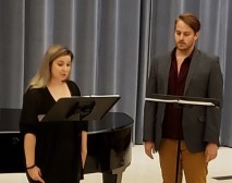 Claire Cooper and Joshua Scheid as Elizabeth Bennet and Mr. Darcy