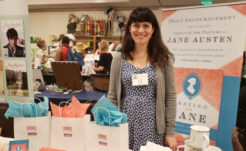 Rachel Dodge, author of Praying With Jane Austen, at the 2019 JASNA AGM in Williamsburg