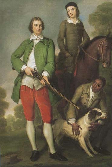 Portrait of The Hon. John Spencer, his son the 1st Earl Spencer, and their slave, Caesar Shaw, ca 1744. Wikimedia Commons. This work is in the public domain.