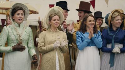 Episode 7: At the regatta: Diana, Lady Campion, Charlotte, and Mrs. Parker