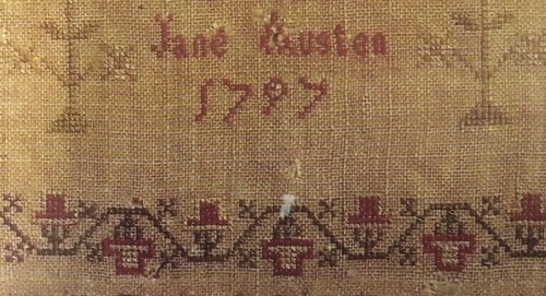 Sampler purportedly embroidered by Jane Austen