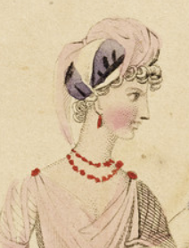 Detail, Fashion Plate, 'Full Dress for Decr. 1798' for 'Lady's Monthly Museum'
