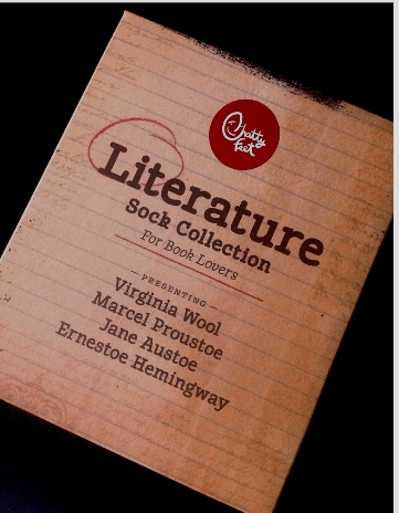 Image of The top of the Literature Sock Collection