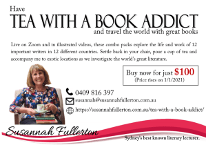 Image of Tea with a Book Addict and travel the world with great books with Susannah Fullerton